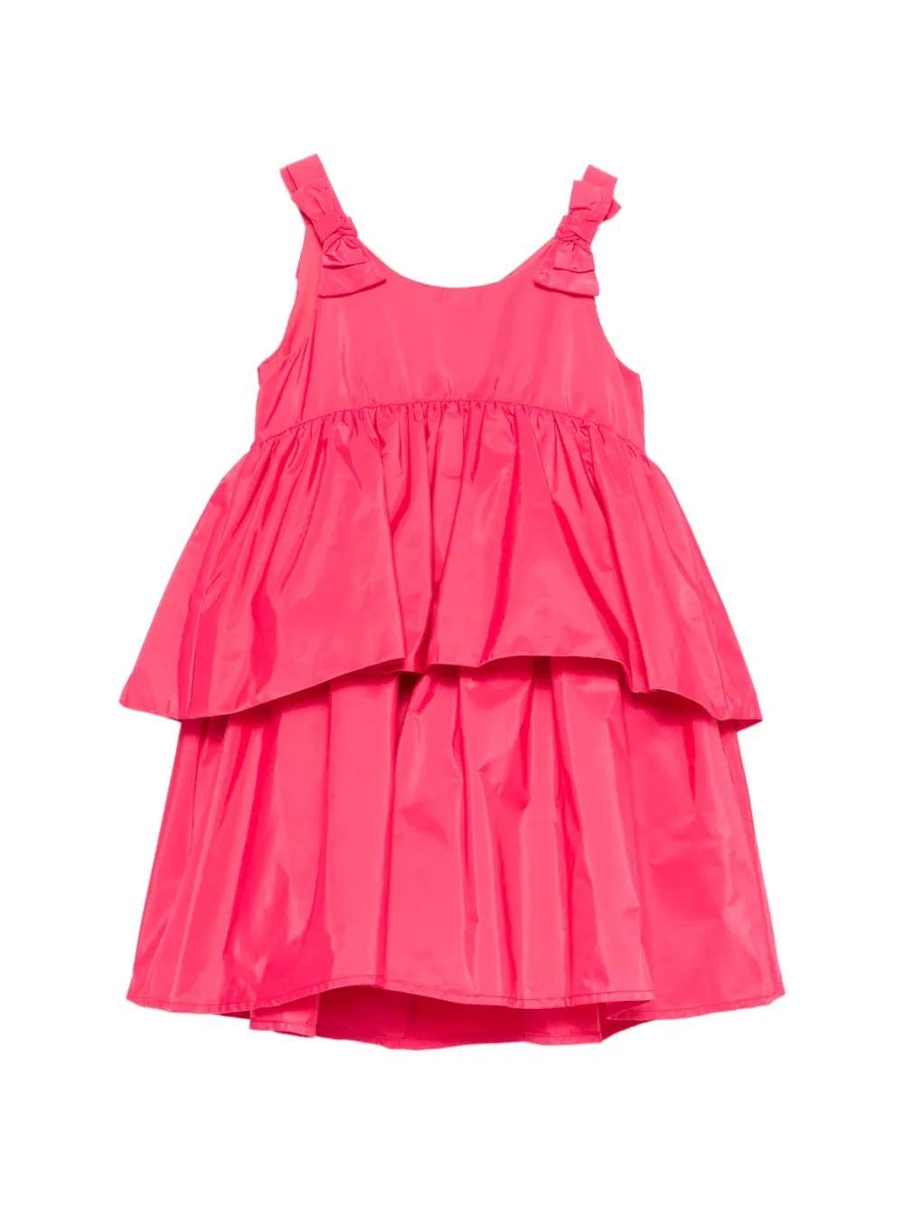 Abel & Lula Tafetá bow tiered dress - Rosa
