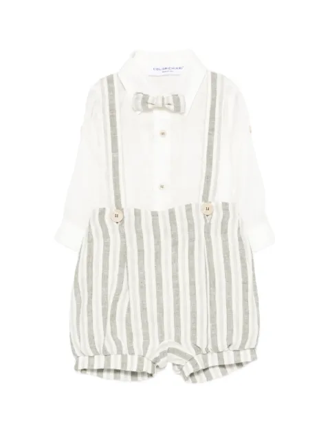 Colorichiari striped-pattern dungarees set (set of three) 
