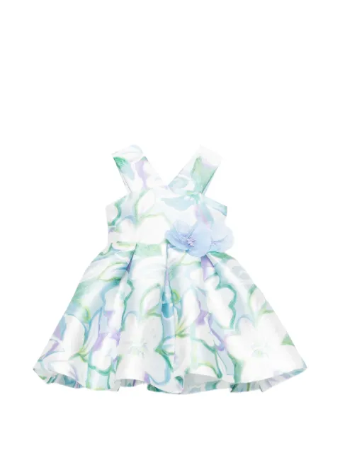 Abel & Lula floral appliqued dress