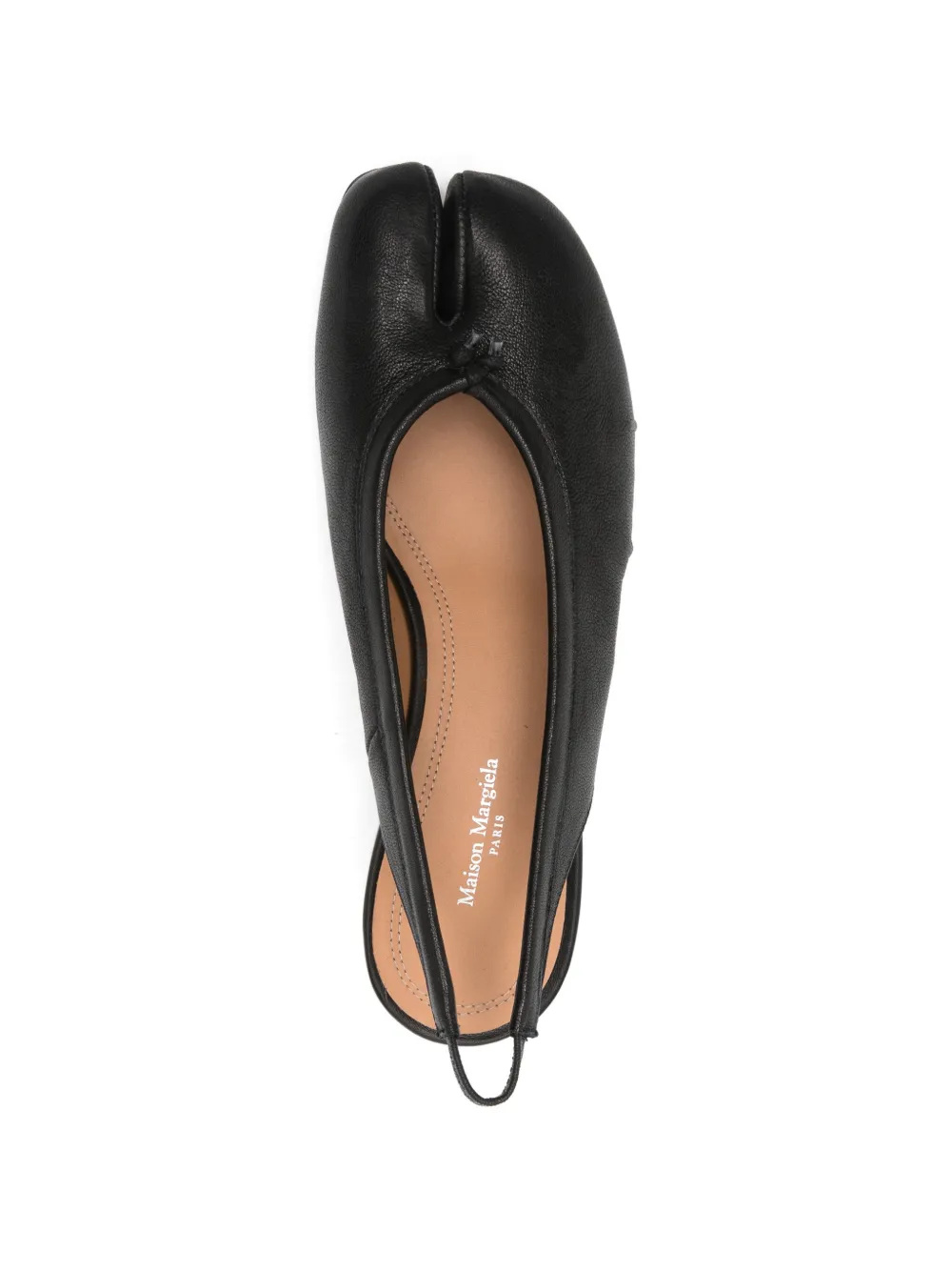 MM6 Maison Margiela Tabi leather pumps Zwart