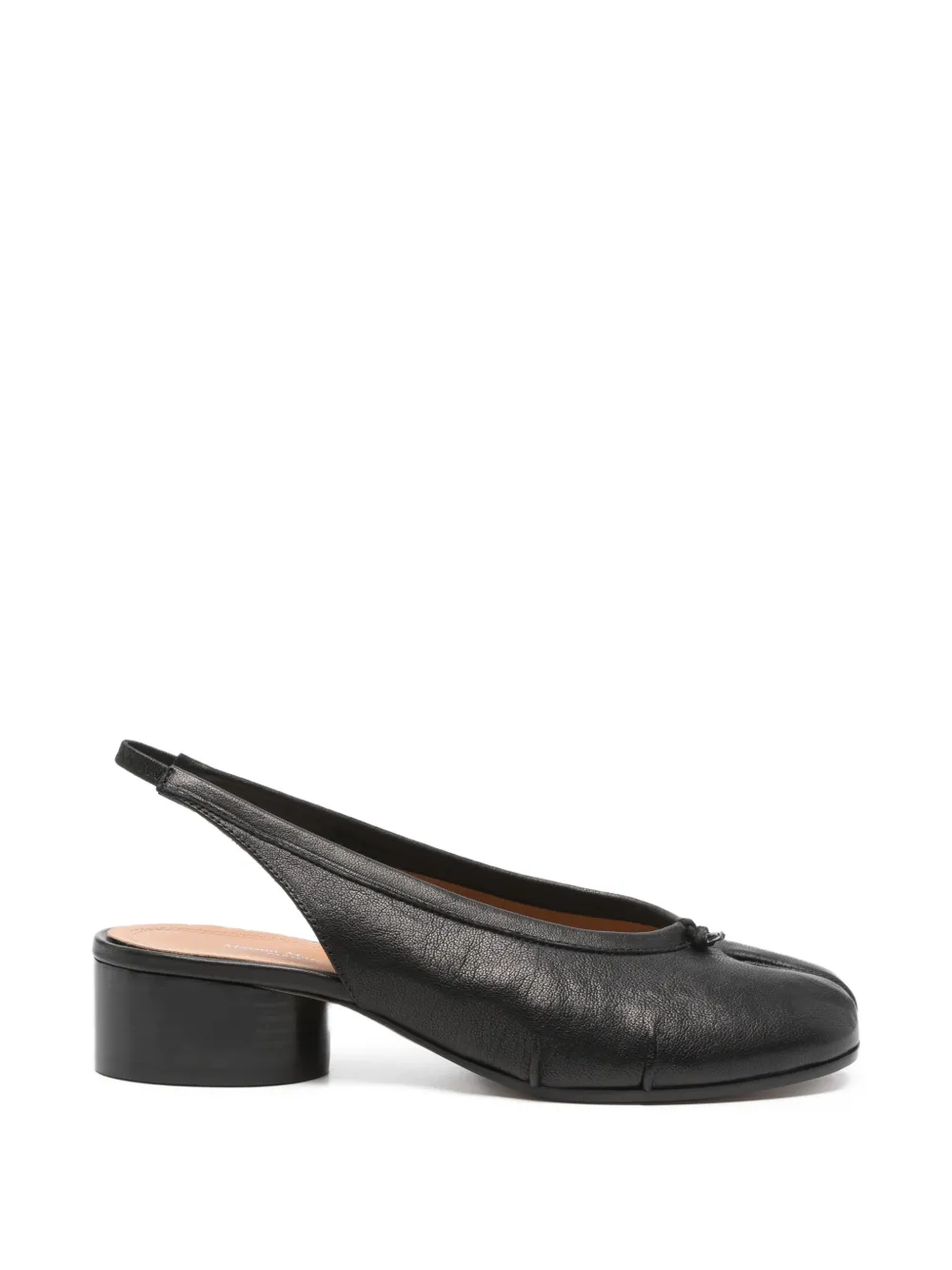 MM6 Maison Margiela Tabi leather pumps Zwart