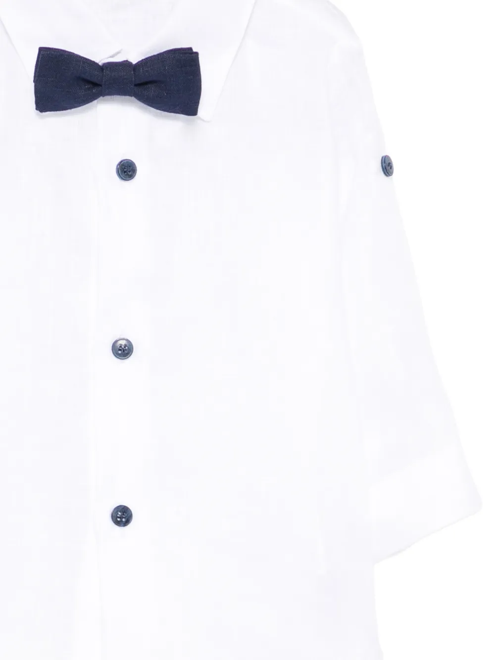 Bow-Detail Dungarees Set (Set Of Three)