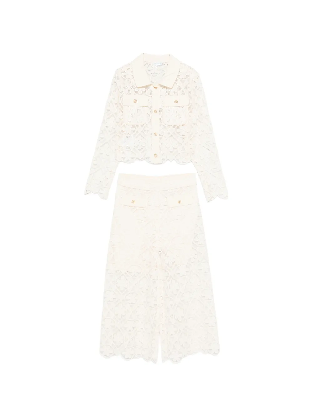 Abel & Lula floral lace trousers set - Toni neutri