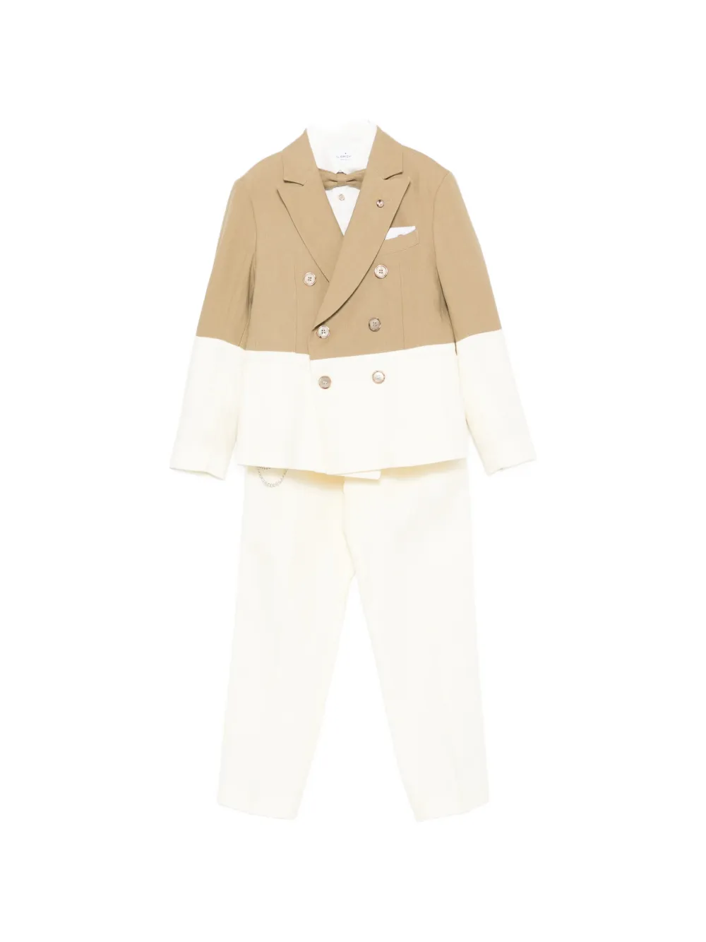 Colorichiari colourblock chain suit (set of five) - Toni neutri