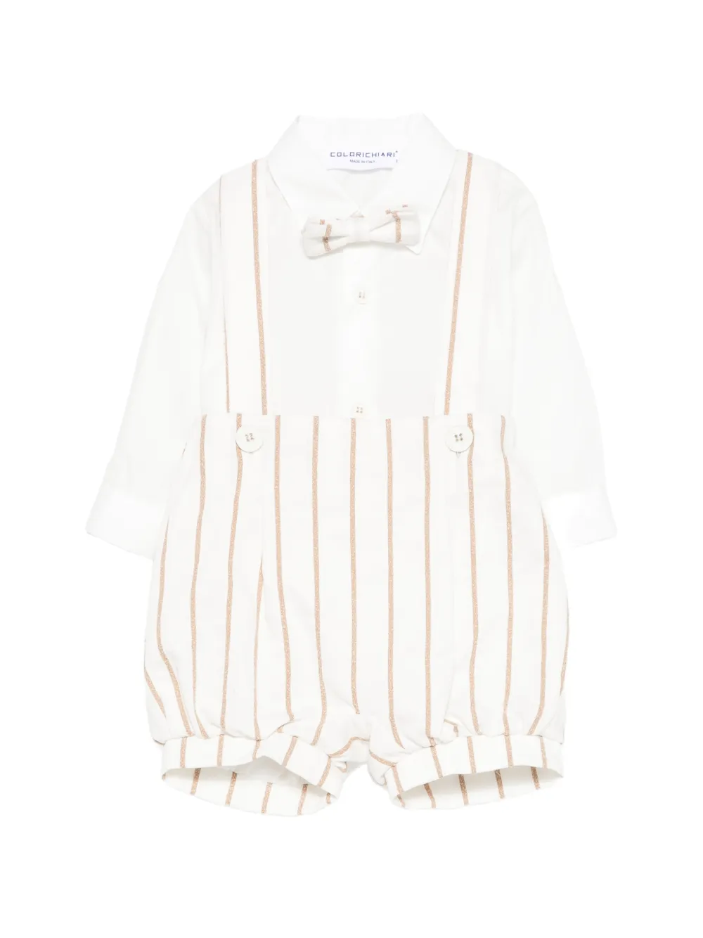 Colorichiari striped-pattern trousers set (set of three) - Bianco