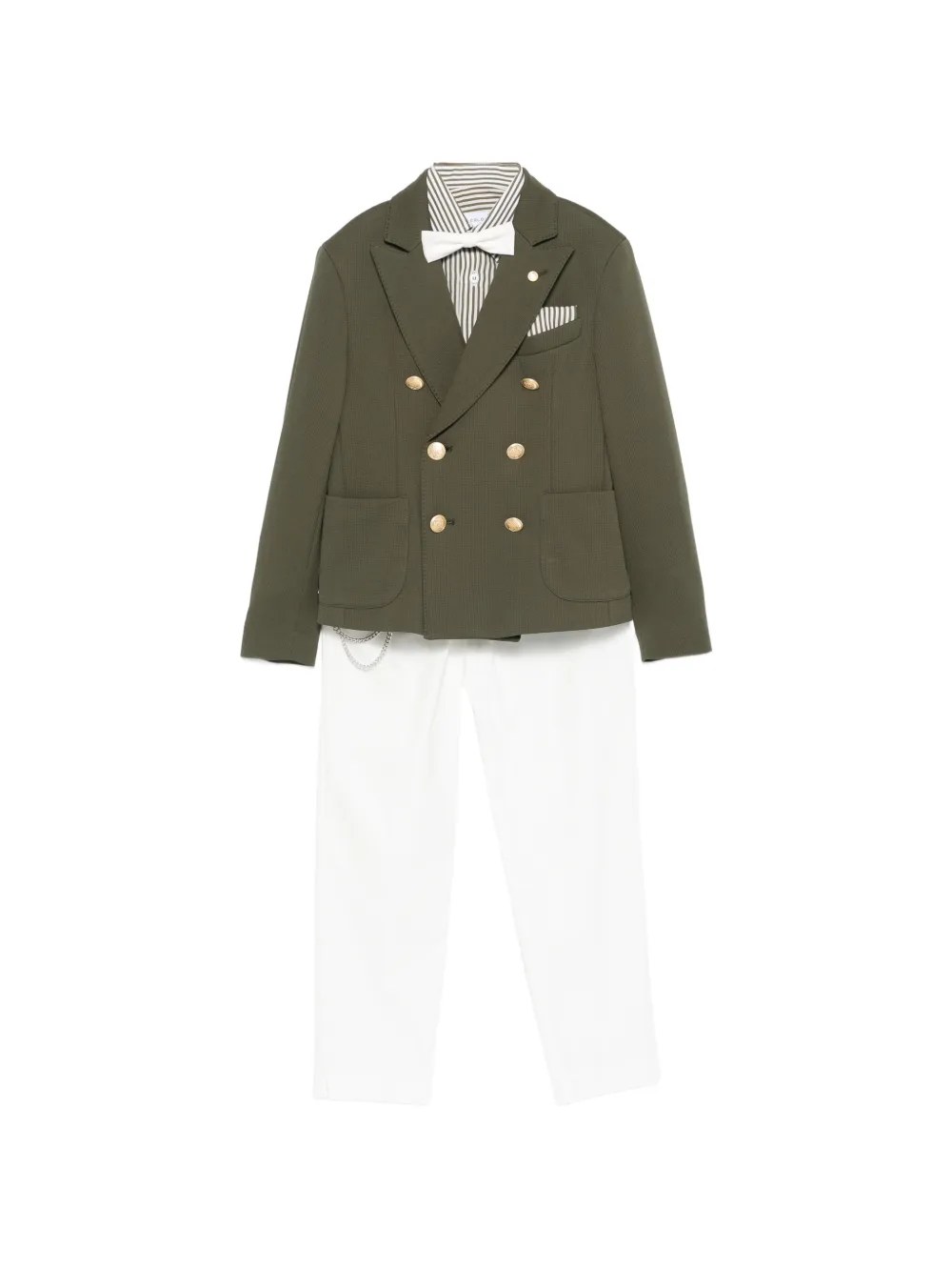 Colorichiari chain-detail suit (set of five) - Verde