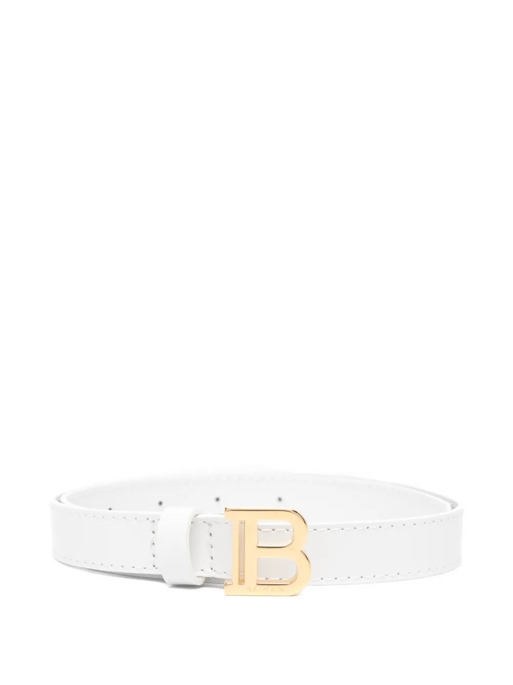 Balmain Kids logo-buckle belt - Bianco