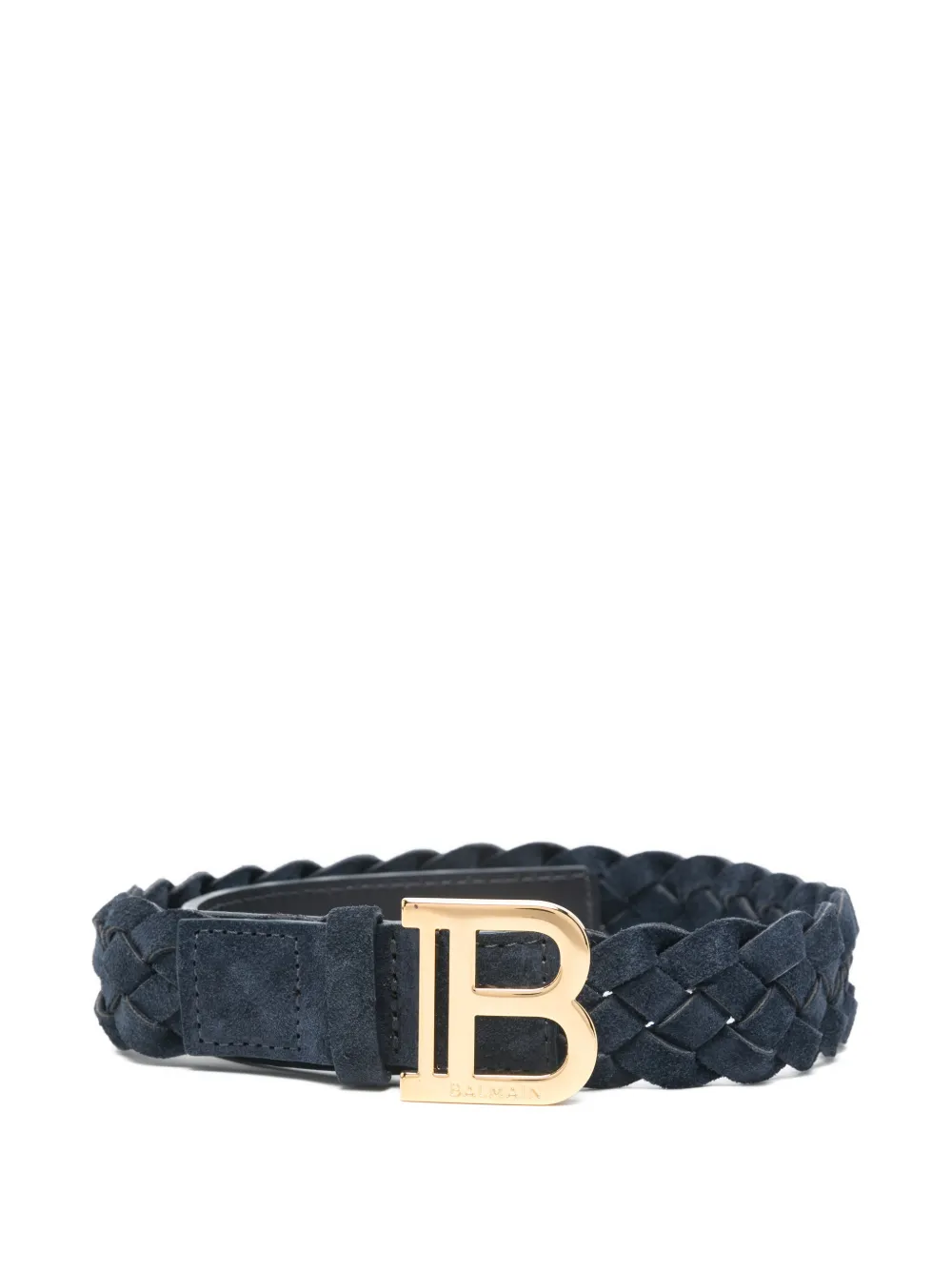 Balmain Kids braided buckle belt - Blu