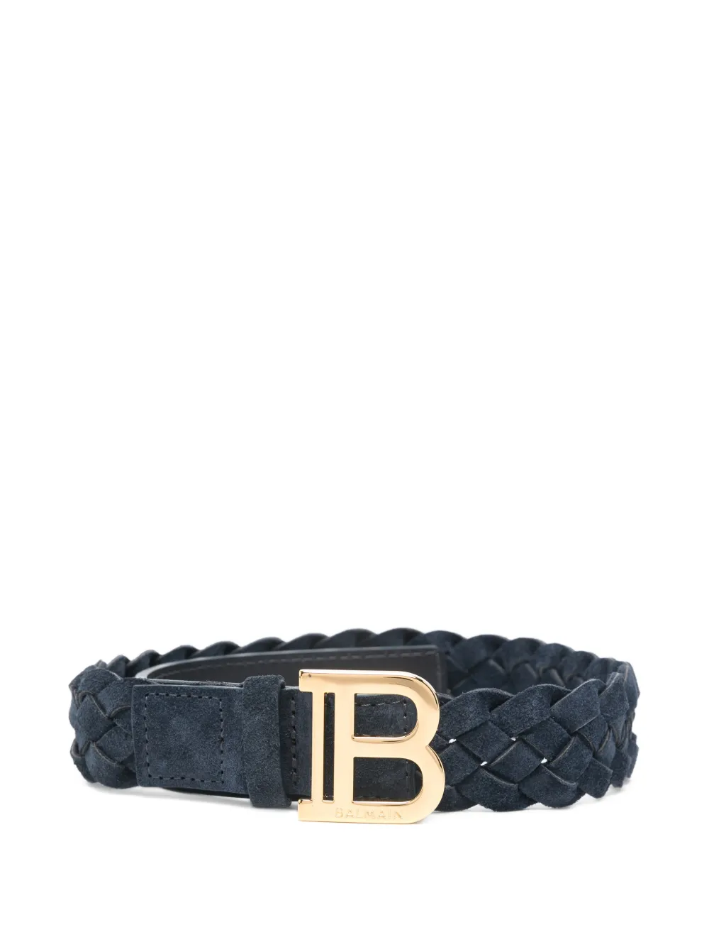 Balmain Kids braided buckle belt - Blu