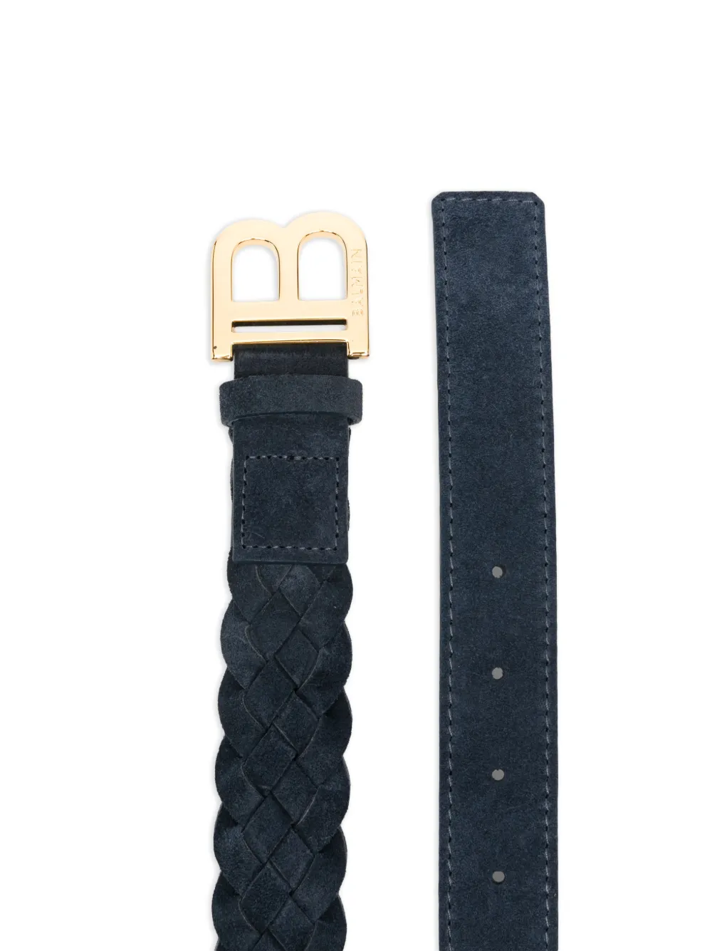  Balmain Kids Braided Buckle Belt - Blue 