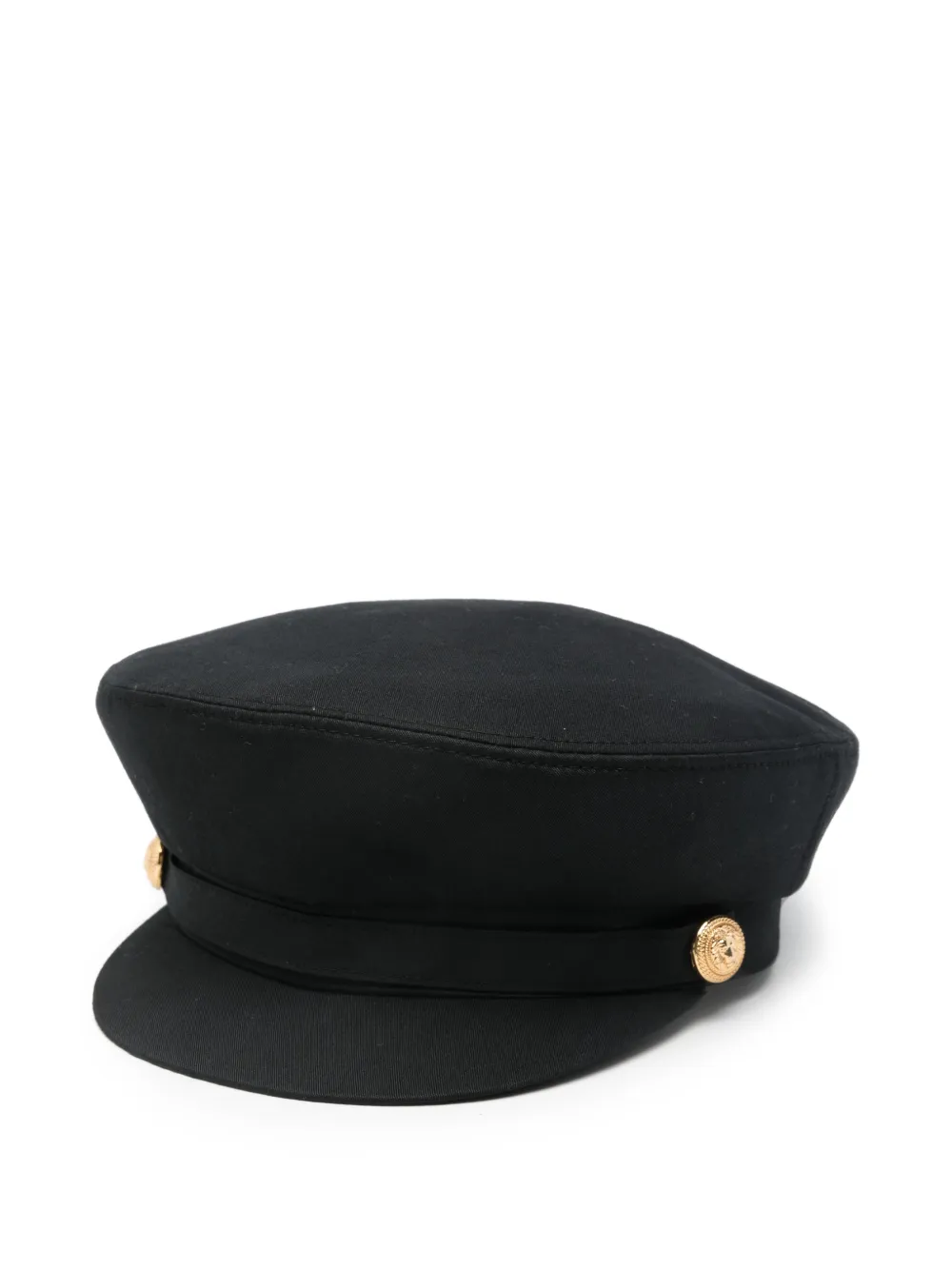Balmain Kids button peak hat - Nero