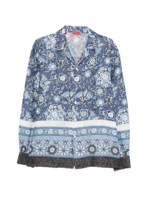 Isaia floral-pattern shirt