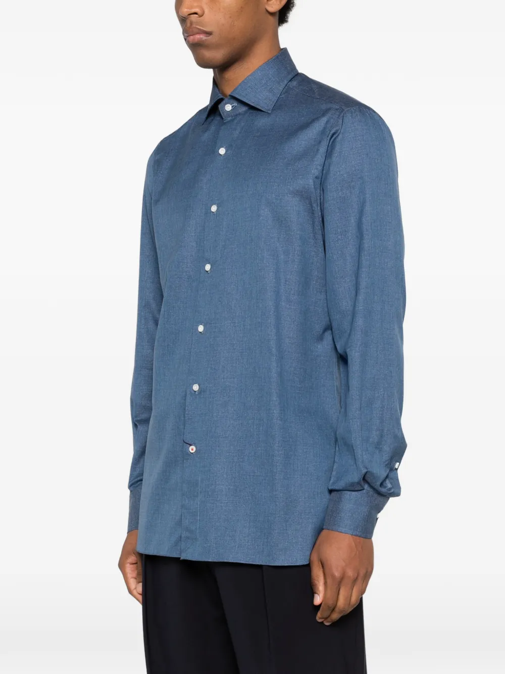  Isaia Button-fasteining Shirt - Blue 