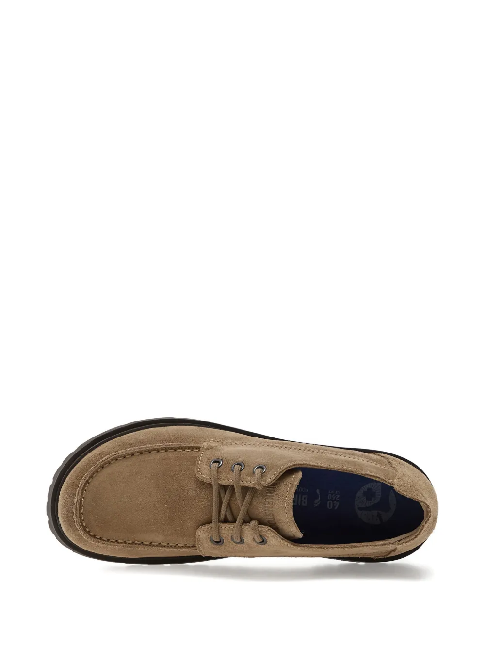 Birkenstock Moc suède derby schoenen met kant Beige