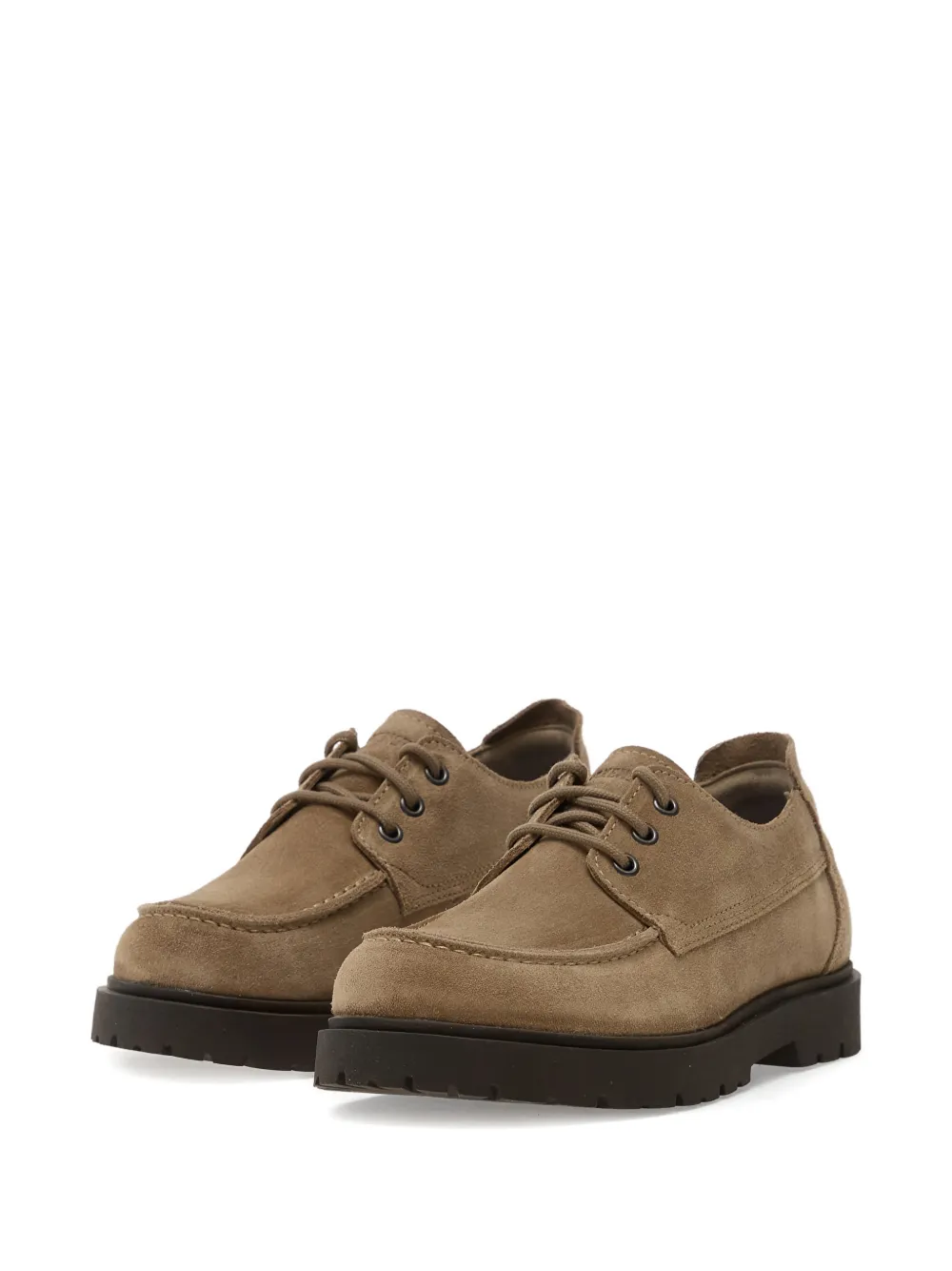 Birkenstock Moc suède derby schoenen met kant Beige