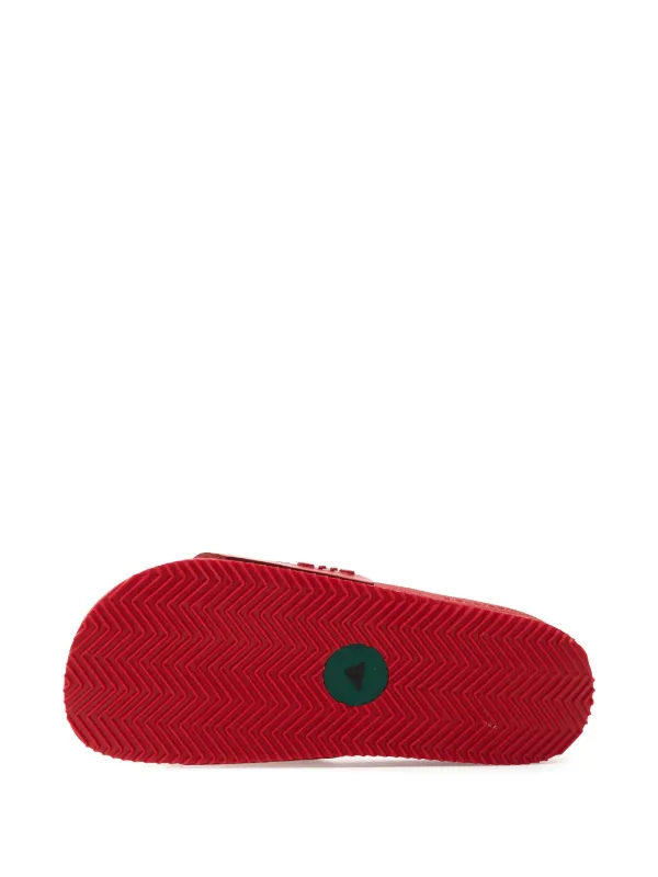 Adidas x Arte Antwerp Adilette ストライプ サンダル レッド FARFETCH JP