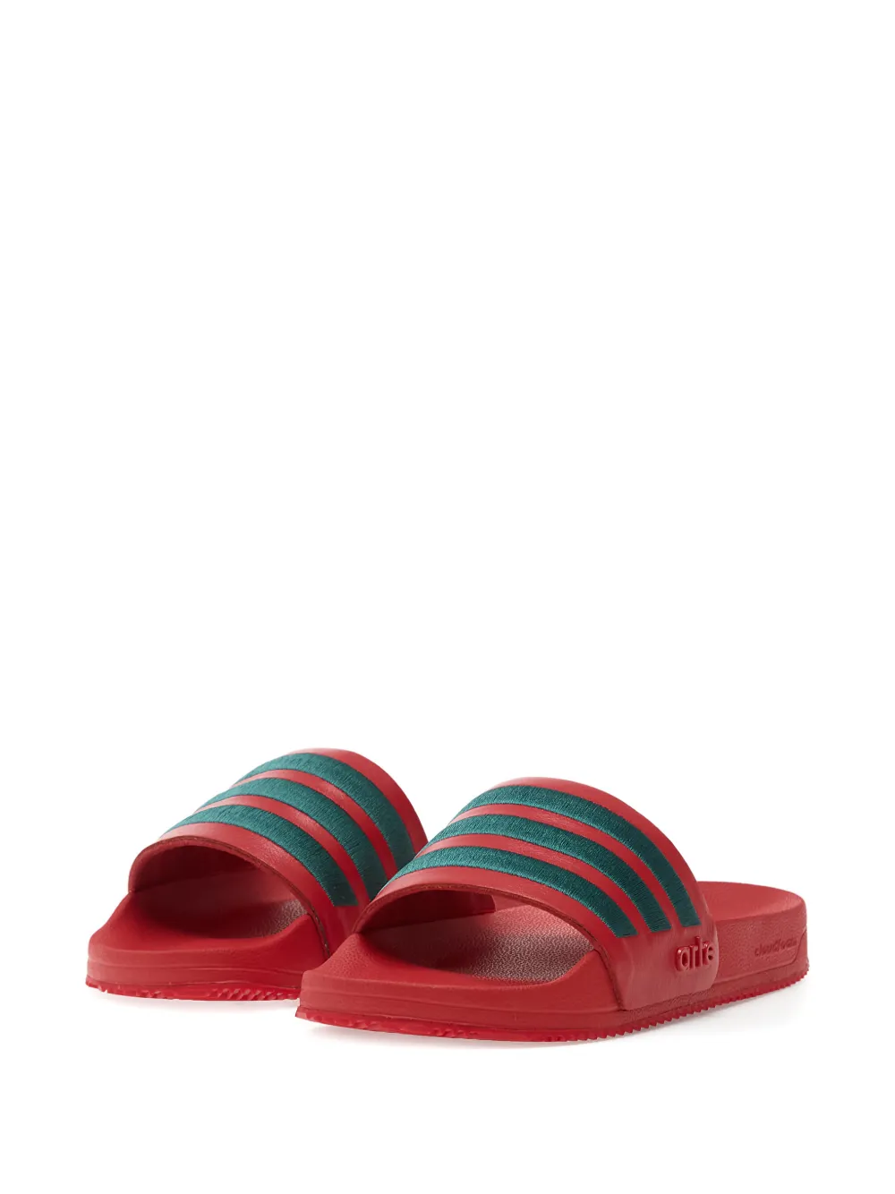 adidas x Arte Antwerp gestreepte adilette slippers Rood
