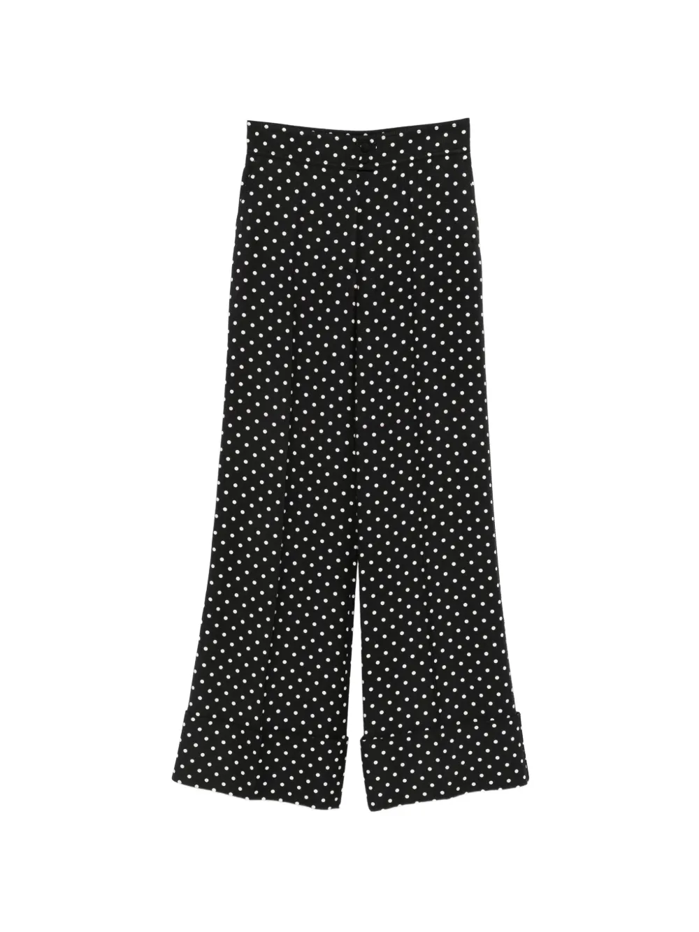 Valentino Garavani polka-dot cuffed trousers - Nero