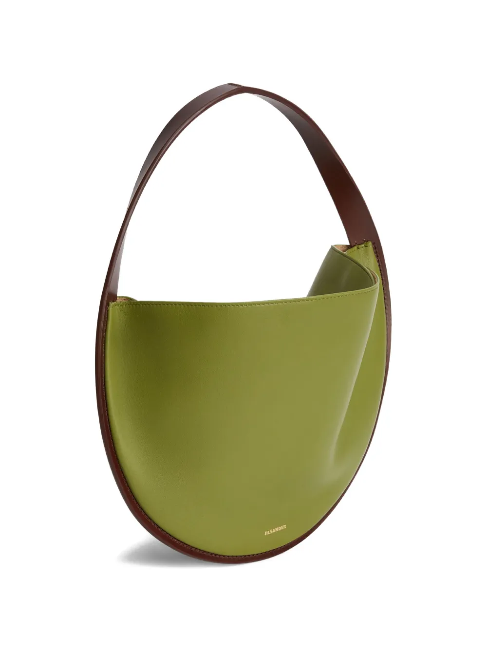 Jil Sander Pivot Leather Shoulder Bag | Green | FARFETCH CA
