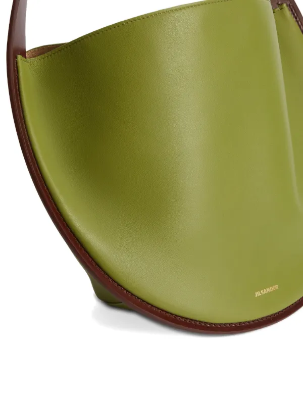 Jil Sander Pivot Leather Shoulder Bag | Green | FARFETCH CA
