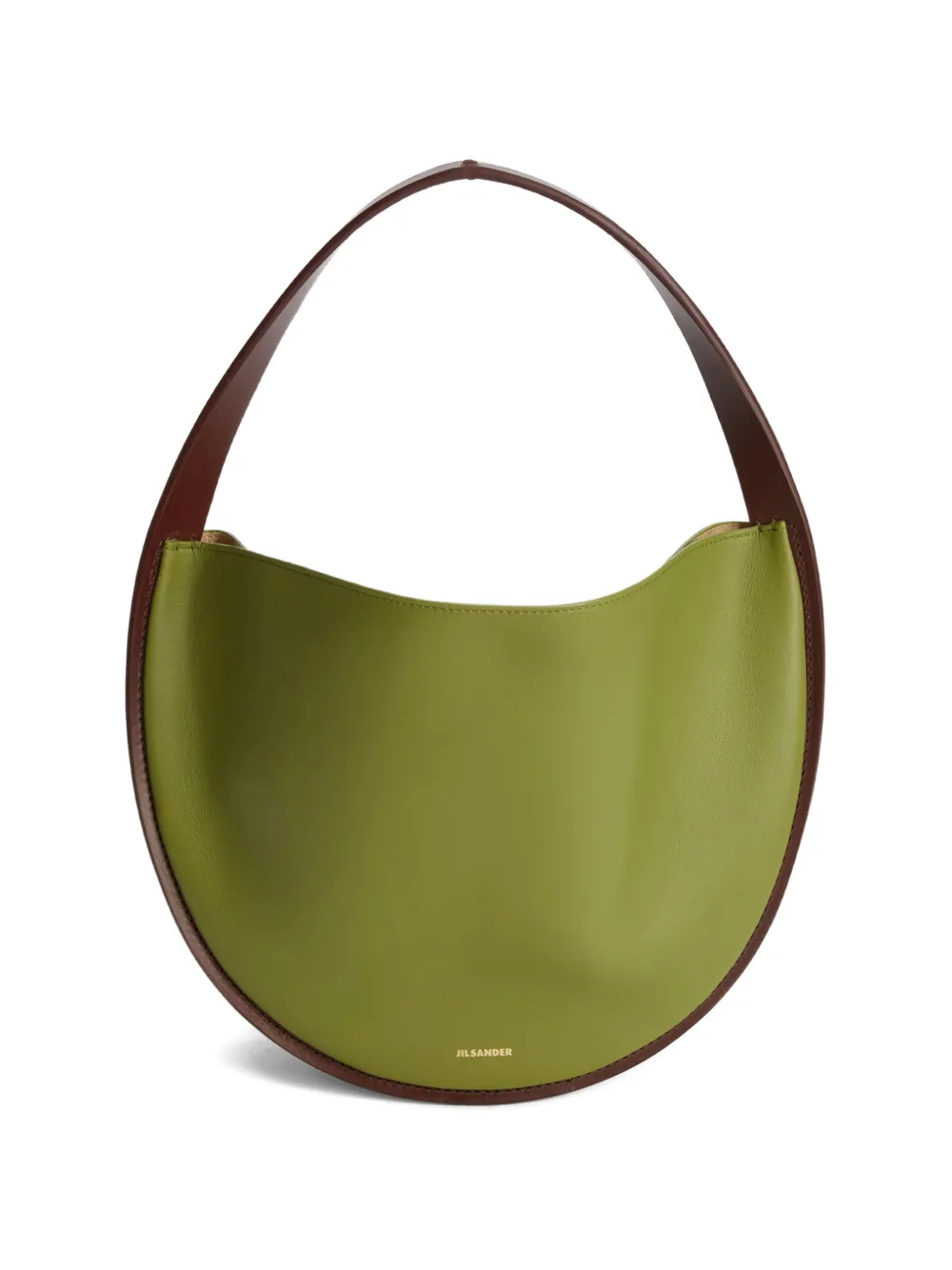 Jil Sander Pivot Leather Shoulder Bag In Green