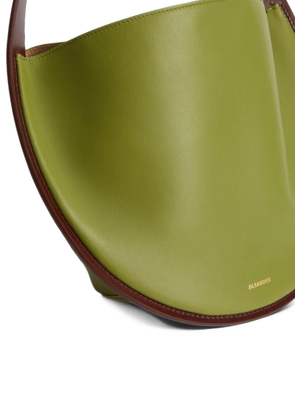Jil Sander Pivot leren schoudertas Groen