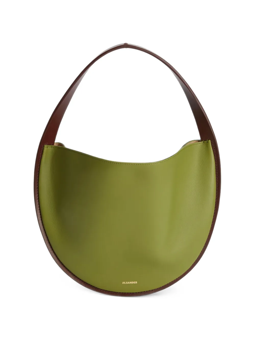 Jil Sander Pivot leren schoudertas Groen