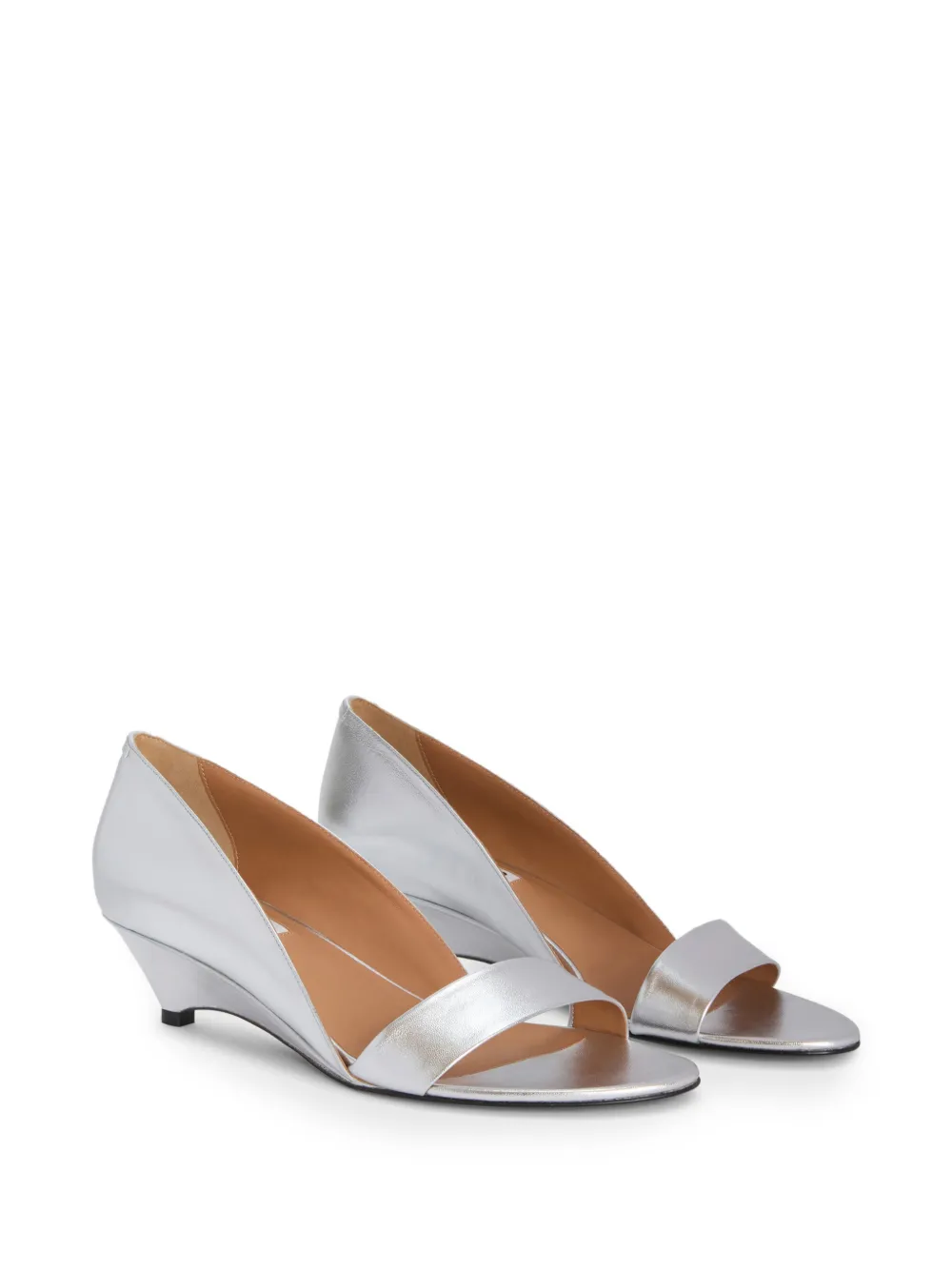 Jil Sander Gelamineerde sandalen Zilver