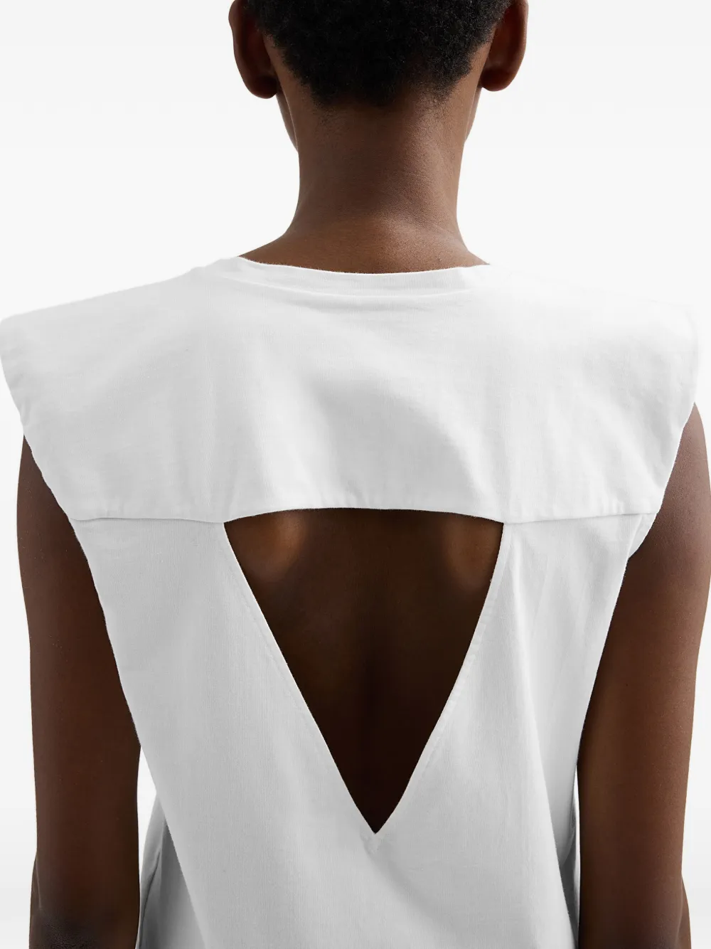Jil Sander Katoenen Jersey top met ronde hals Wit