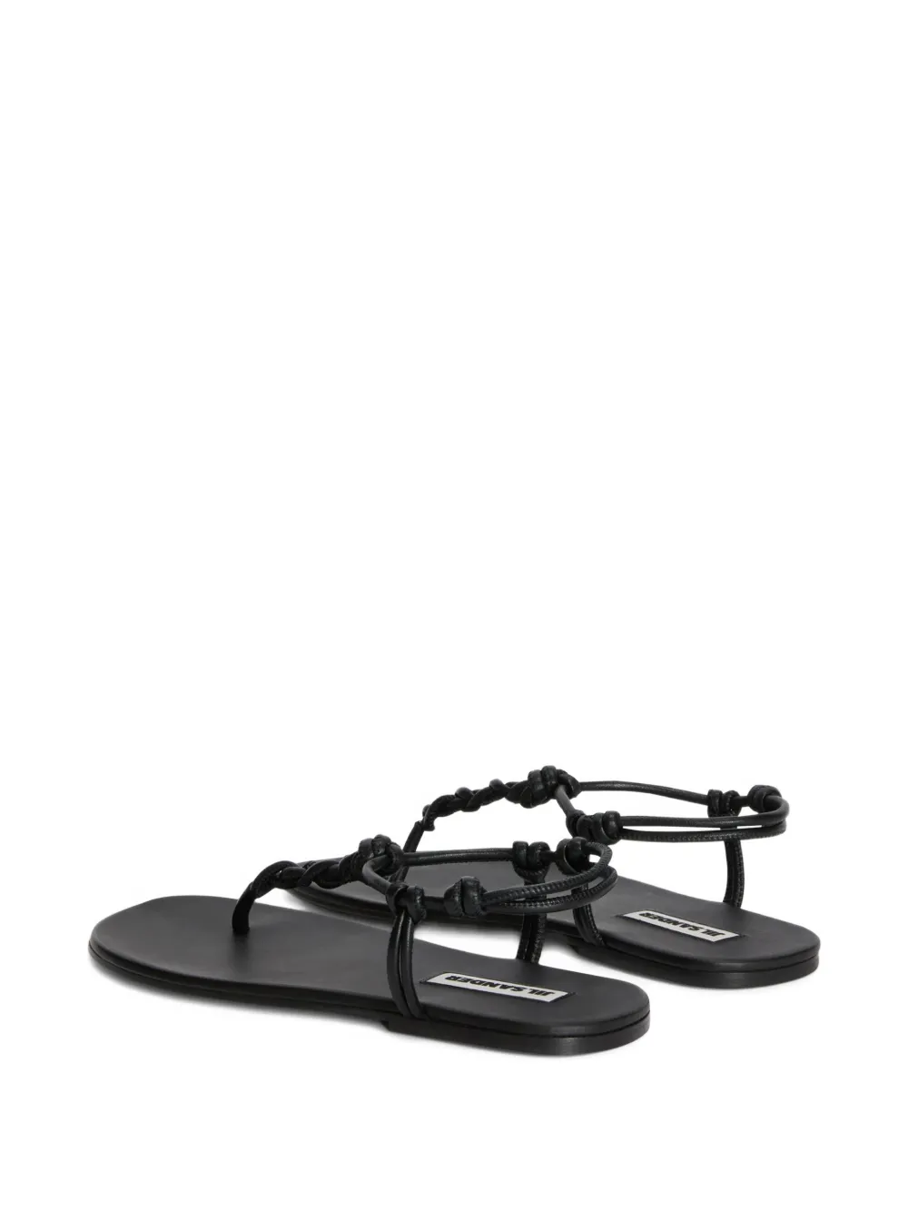 Jil Sander Sandalen met geknoopt bandje Zwart