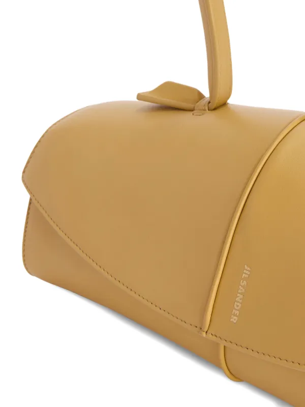 Jil Sander Linea Leather Shoulder Bag | Yellow | FARFETCH ID