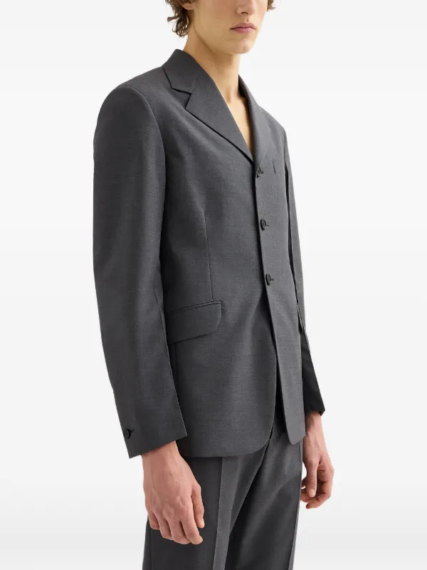 Jil Sander ウールシングルジャケット | グレー | FARFETCH JP