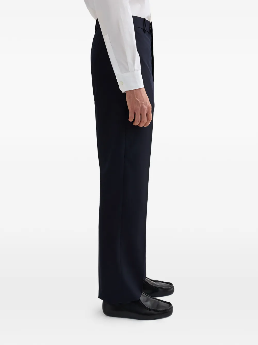 Jil Sander Wollen popeline broek Blauw