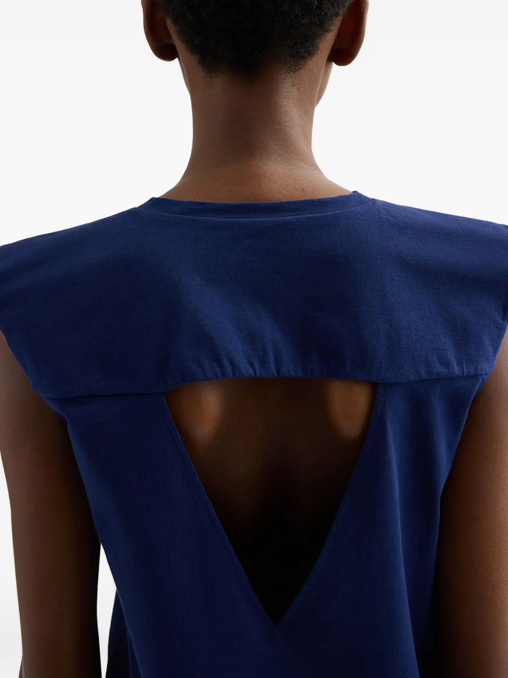 Jil Sander Triangel top met uitgesneden details Blauw
