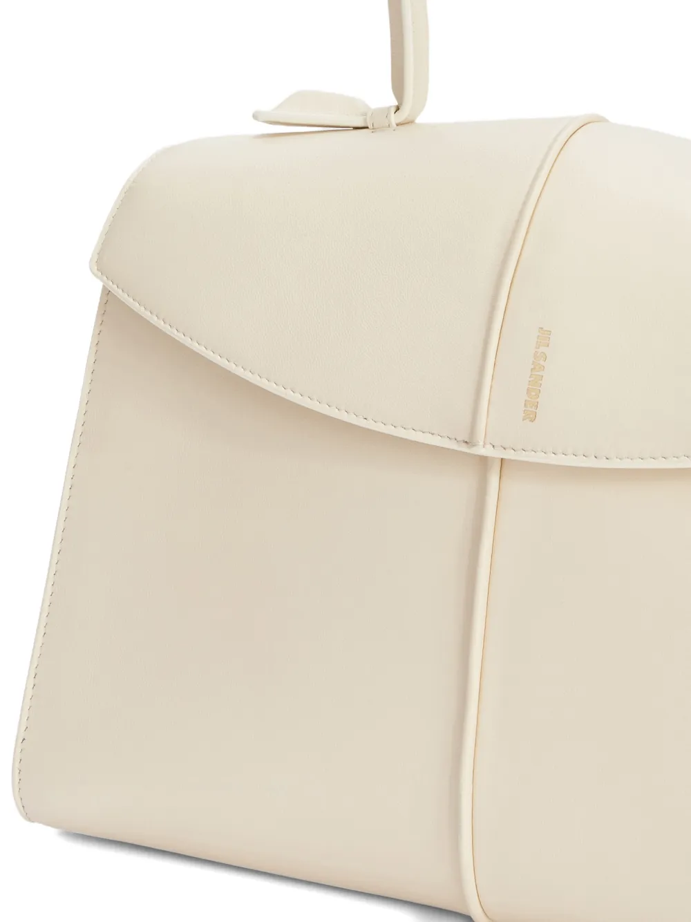  Jil Sander Medium Linea Leather Tote Bag - Neutrals 