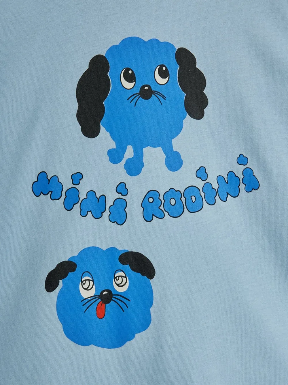  Mini Rodini Dog-print Long-sleeve T-shirt - Blue 