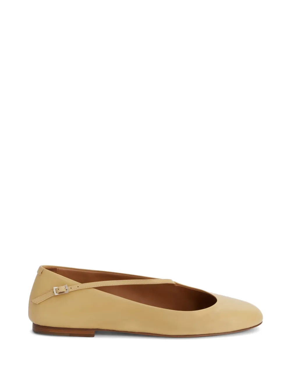 Jil Sander asymmetrical-strap ballerina flats - Toni neutri