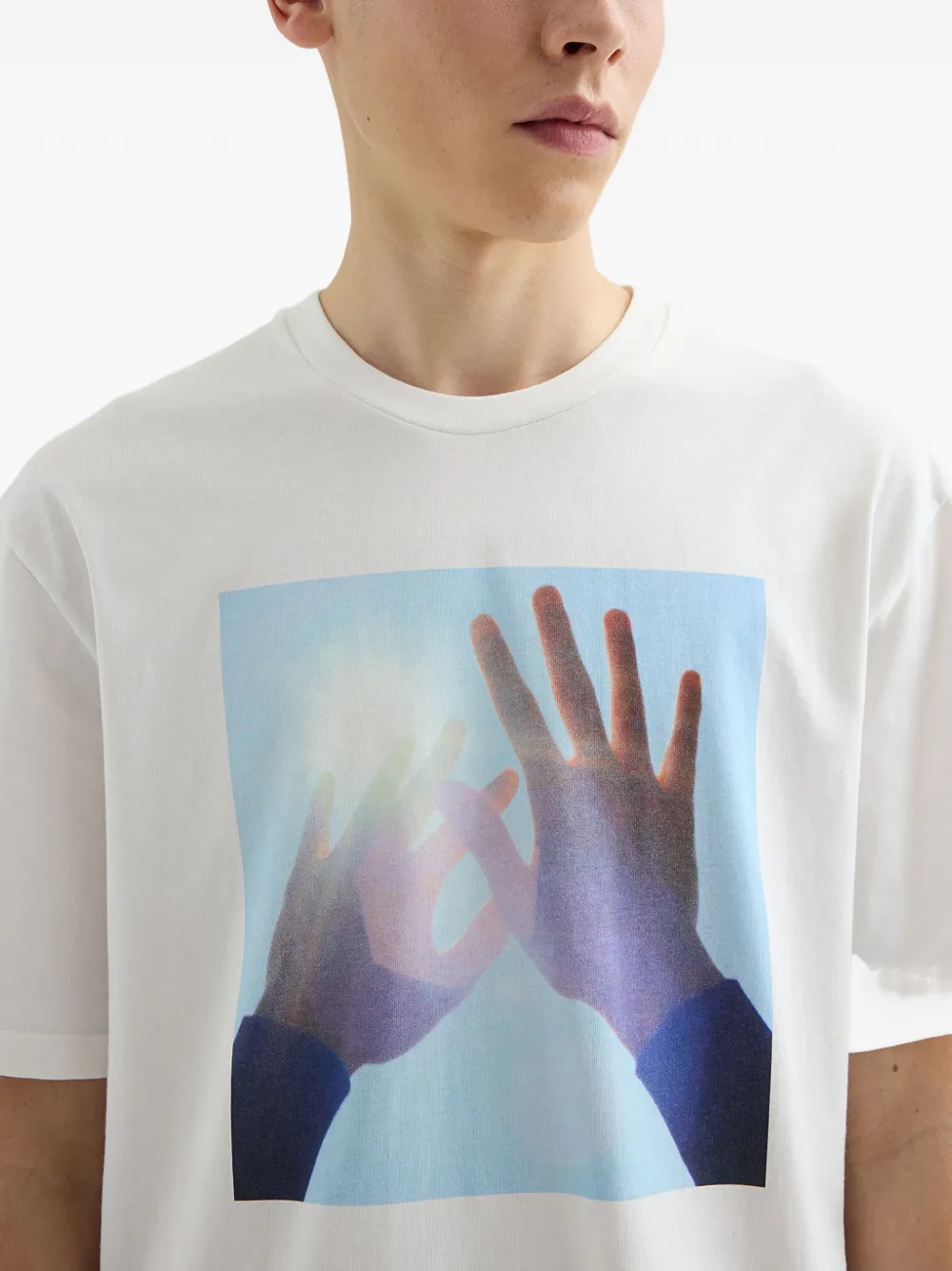 Jil Sander T-shirt met ronde hals Wit