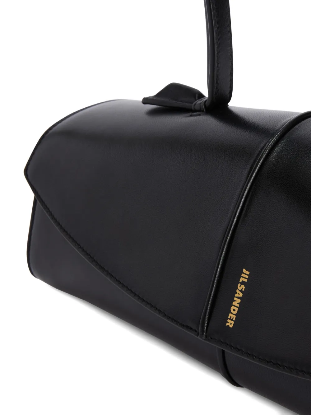 JIL SANDER 黒 レザー ショルダーバッグ Jil Sander Linea レザーショルダーバッグ | ブラック | FARFETCH JP