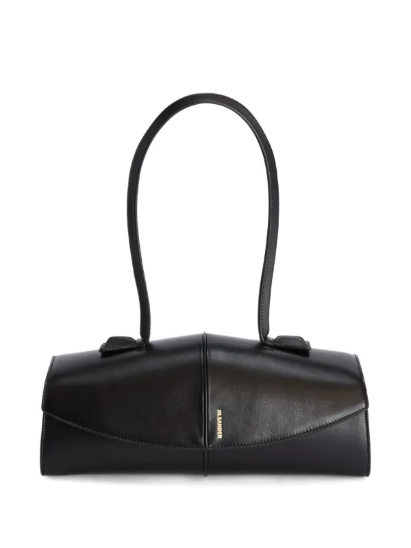 Jil Sander Linea レザーショルダーバッグ | ブラック | FARFETCH JP