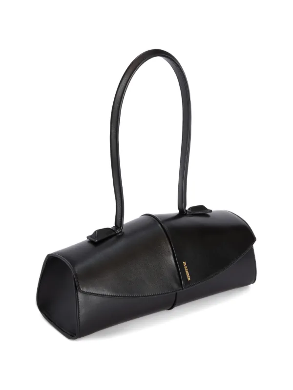 【3月限定価格】JIL SANDER ブラック レザー　サコッシュ　ボディバッグ Jil Sander Linea レザーショルダーバッグ | ブラック | FARFETCH JP