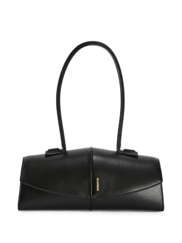 Jil Sander Linea レザーショルダーバッグ | ブラック | FARFETCH JP