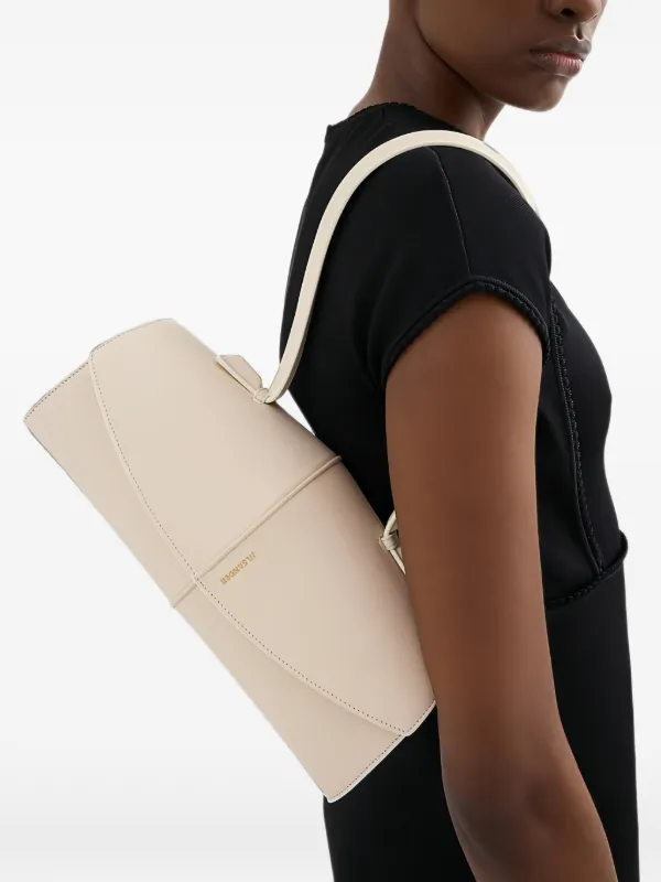 Jil Sander Linea レザーショルダーバッグ | ニュートラル | FARFETCH JP