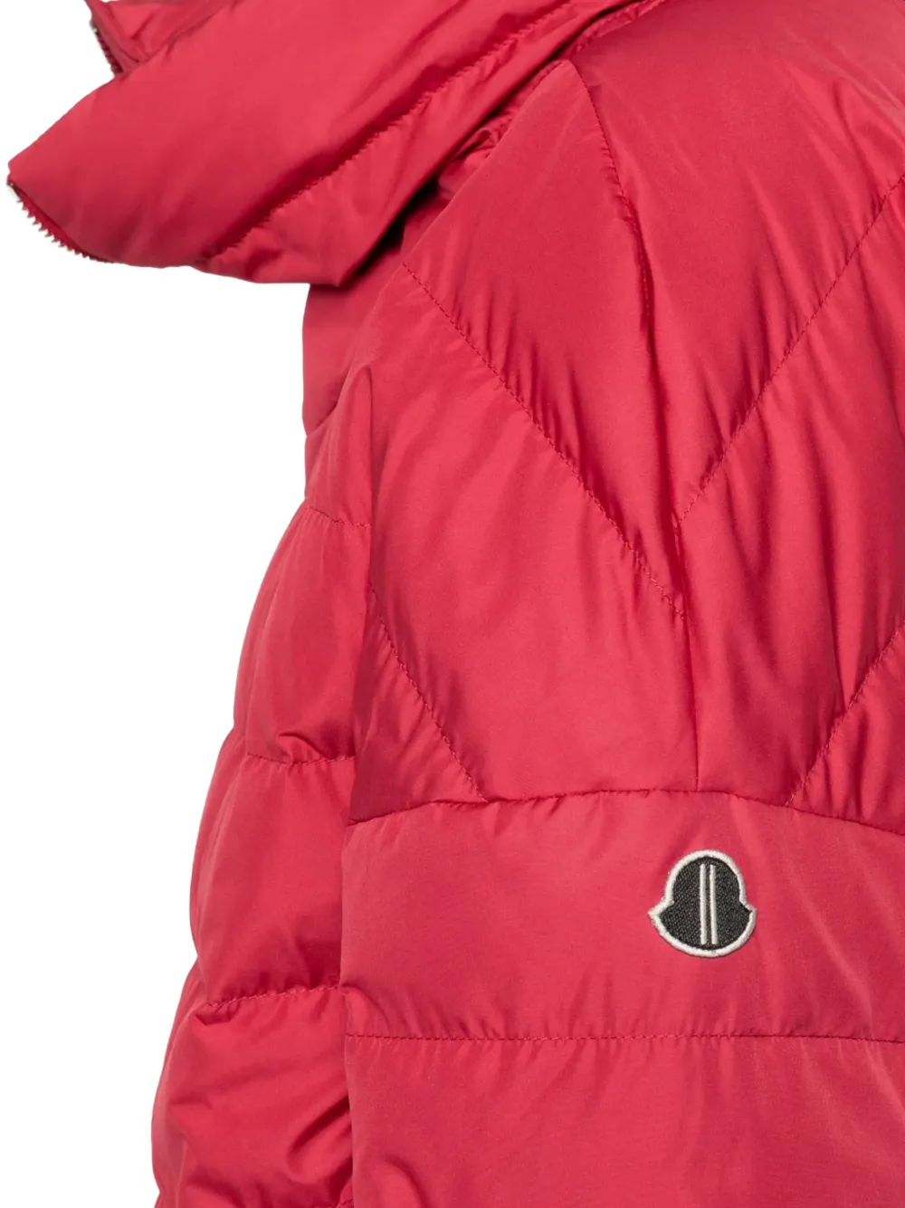 Moncler x Rick Owens gewatteerd jack met hoge hals Rood