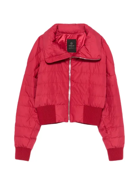 Moncler + Rick Owens high collar embroidered logo coat