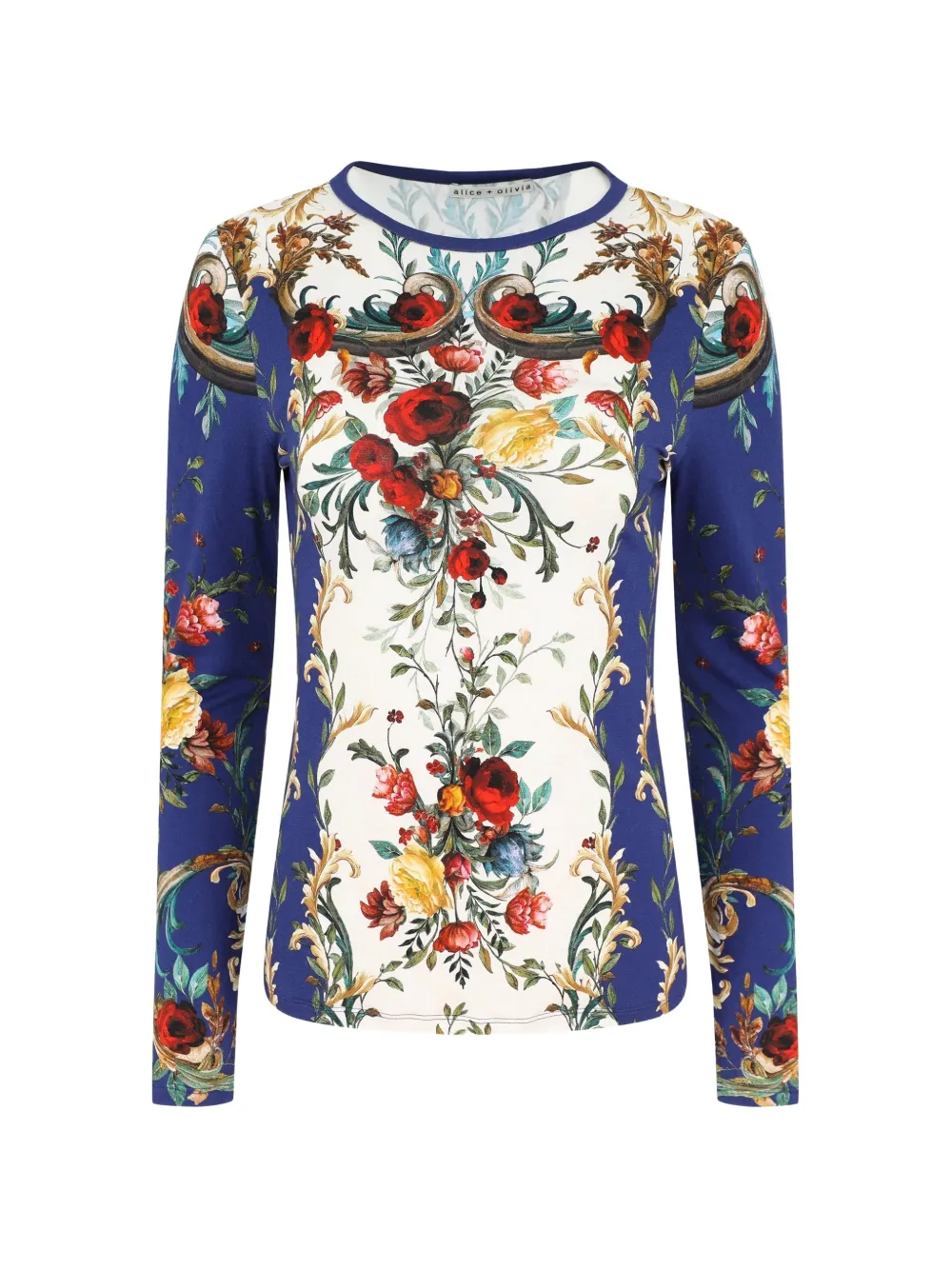 alice + olivia Delaina floral-print T-shirt - Weiß
