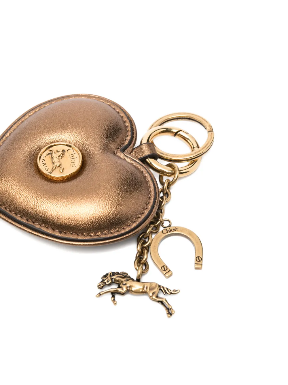  Chloé Heart-shape Keyring - Gold 