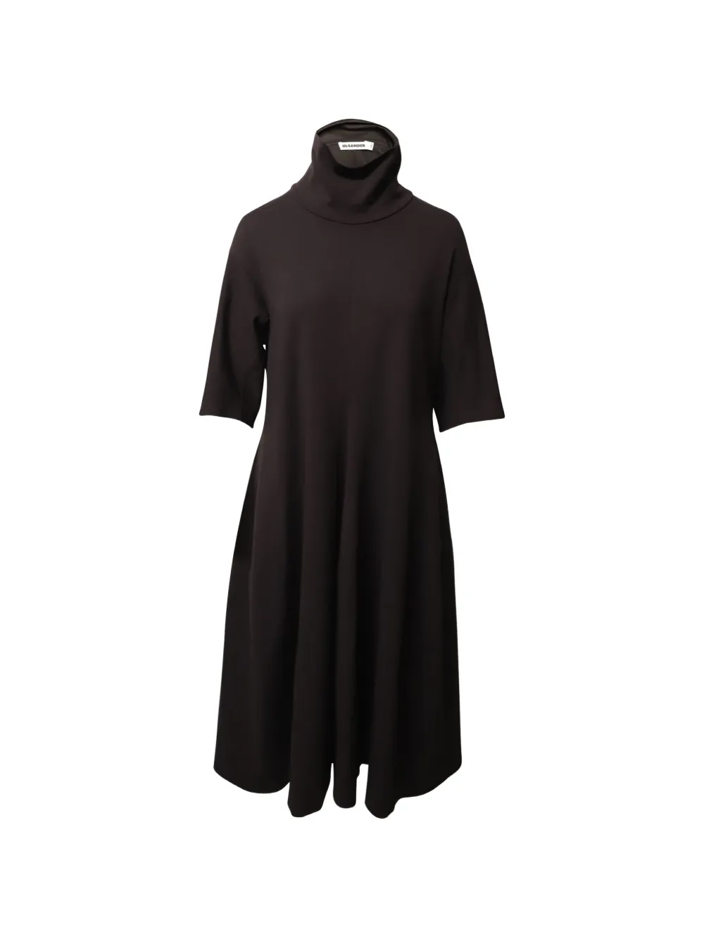 Jil Sander Pre-Owned turtleneck A-line dress - Marrone