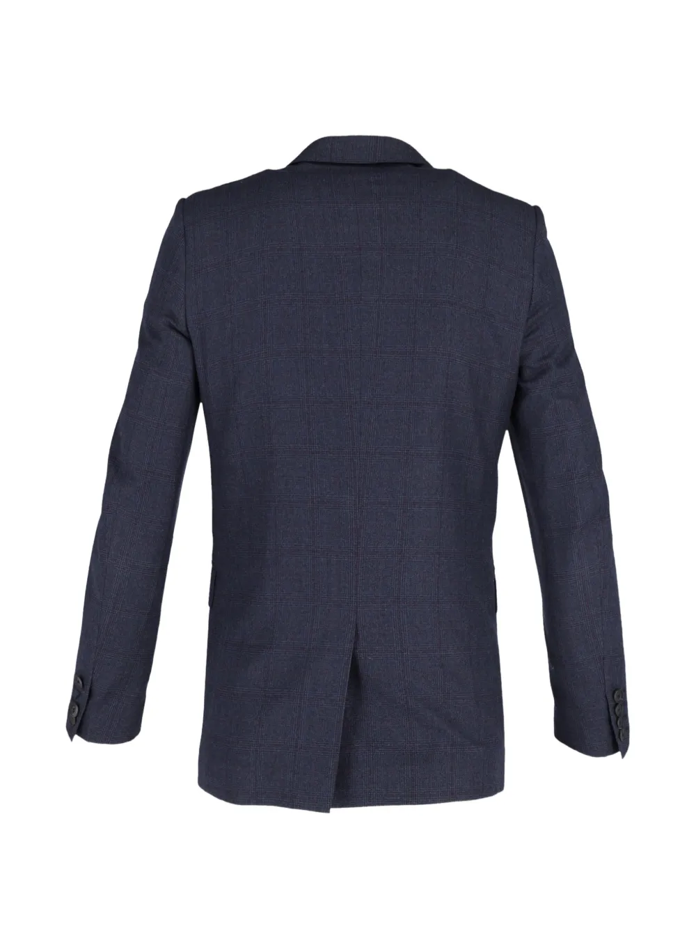 checked single-breasted blazer