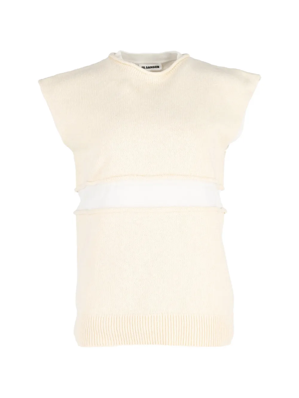 Jil Sander Pre-Owned layered knitted vest - Giallo